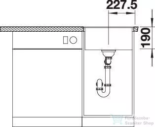 Blanco DALAGO 45-F SILGRANIT® mosogató medence munkalapszitű beépítéshez, távműködtetővel, fekete 525870