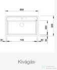 Blanco DALAGO 8-F SILGRANIT® mosogató medence munkalapszitű beépítéshez, távműködtetővel, fekete 525878