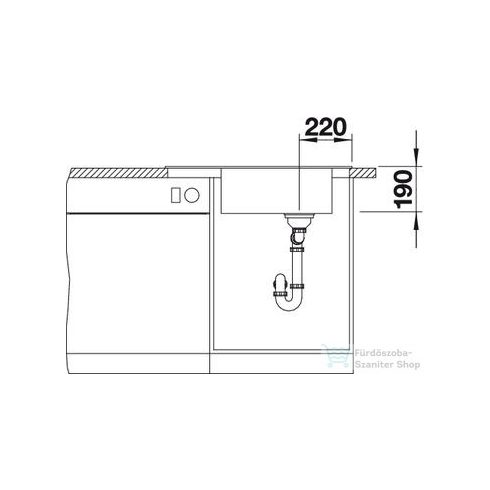 Blanco BLANCOELON XL 6S fekete Silgranit mosogató medence exc.nélkül Infino 525883