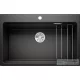 Blanco ETAGON 8 SILGRANIT® mosogató medence, fekete 525893