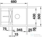Blanco METRA 45 S Compact SILGRANIT® mosogató medence, fekete 525912