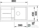 Blanco METRA 5 S SILGRANIT® mosogató medence, fekete 525919