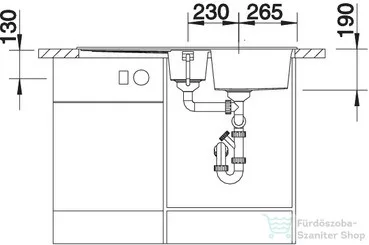Blanco METRA 6 S SILGRANIT® mosogató medence, fekete 525927
