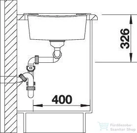 Blanco METRA 8 S SILGRANIT® mosogató medence, fekete 525934