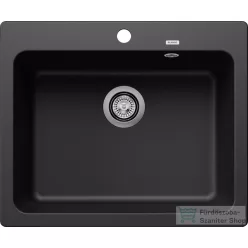   Blanco NAYA 6 61,5x51 cm-es SILGRANIT® mosogató medence, fekete 525941
