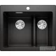 Blanco PLEON 6 SILGRANIT® Split mosogató medence, balos főmedence, fekete 525955