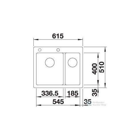 BLANCO PLEON 6 Split  SILGRANITŽ PuraDurŽ fekete gránit mosogató  525955