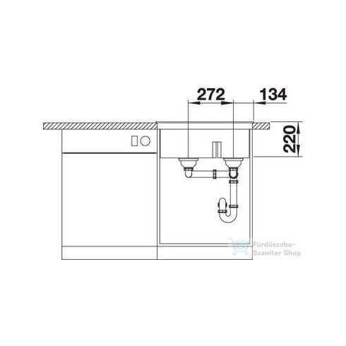 BLANCO PLEON 6 Split  SILGRANITŽ PuraDurŽ fekete gránit mosogató  525955