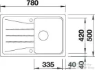 Blanco SONA 45 S SILGRANIT® mosogató medence, fekete 525970
