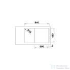 Blanco SONA 5 S SILGRANIT® mosogató medence, fekete 525972