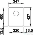Blanco SUBLINE 320-F SILGRANIT® mosogató medence munkalapszintű beépítéshez, fekete 525982