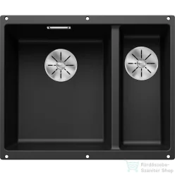   Blanco SUBLINE 340/160-U SILGRANIT® mosogató medence alulról való beépítéshez, balos főmedence, fekete 525985