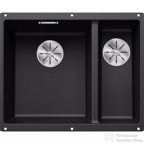 Blanco SUBLINE 340/160-U SILGRANIT® mosogató medence alulról való beépítéshez, balos főmedence, fekete 525985