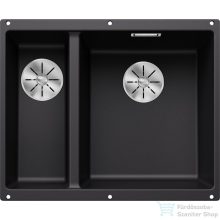   BLANCO SUBLINE 340/160-Uj silgranit mosogató medence jobbos főmedencével fekete 525986