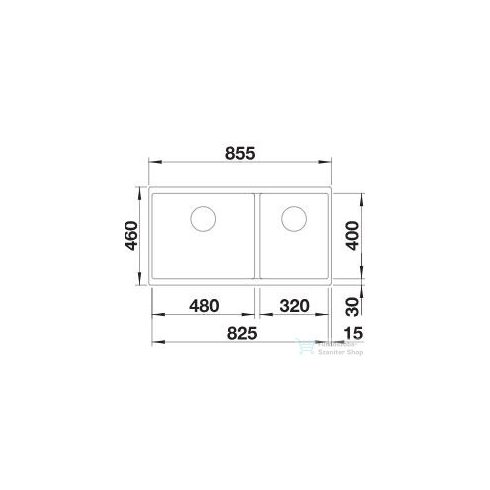 BLANCO SUBLINE 480/320-U SILGRANIT mosogatótál, balos főmedencével fekete 525993