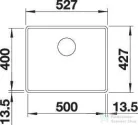 Blanco SUBLINE 500-F SILGRANIT® mosogató medence munkalapszintű beépítéshez, fekete 525994