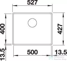 Blanco SUBLINE 500-F SILGRANIT® mosogató medence munkalapszintű beépítéshez, fekete 525994