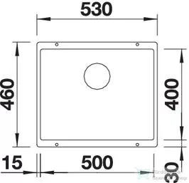 Blanco SUBLINE 500-U SILGRANIT® mosogató medence alulról való beépítéshez, fekete 525995