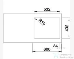 Blanco SUBLINE 500-IF SteelFrame SILGRANIT® mosogató medence, fekete 525997