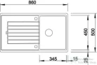 Blanco ZIA 45 SL SILGRANIT® mosogató medence, fekete 526011