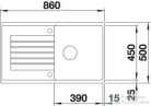Blanco ZIA 5 S SILGRANIT® mosogató medence, fekete 526016