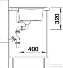 Blanco ZENAR 45 S SILGRANIT® mosogató medence, távműködtetővel, jobbos főmedence, fekete 526037