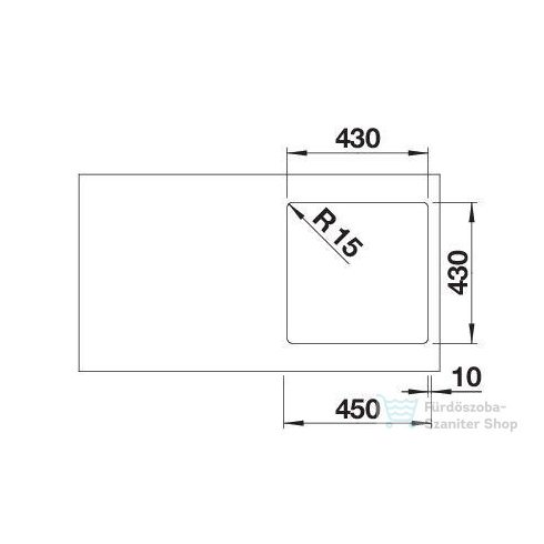 BLANCO SOLIS 400-IF fényezett rozsdamentes acél mosogatótál 526118