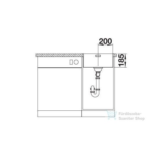 BLANCO SOLIS 400-IF fényezett rozsdamentes acél mosogatótál 526118