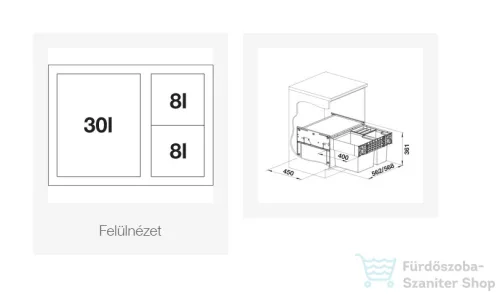 Blanco SELECT II XL 60/3 hulladékgyűjtő 526205