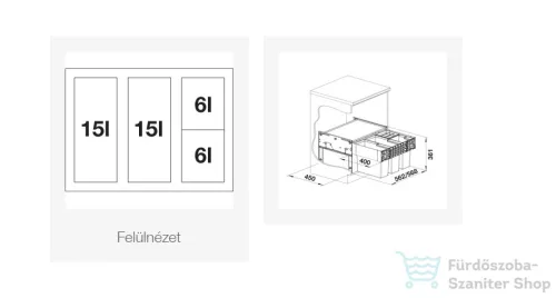 Blanco SELECT II 60/4 hulladékgyűjtő 526206