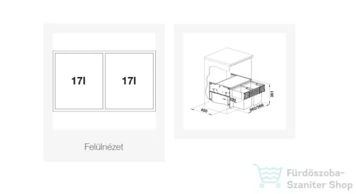 Blanco SELECT II Compact 60/2 hulladékgyűjtő 526207