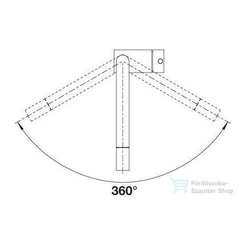 BLANCO LINUS álló mosogató csaptelep, PVD steel 526241
