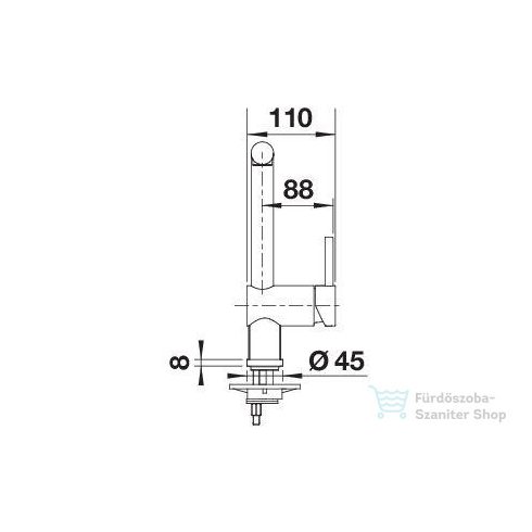 BLANCO LINUS álló mosogató csaptelep, PVD steel 526241