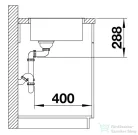 Blanco ZEROX 700-IF Durinox rozsdamentes acél mosogató medence, Dark Steel 526246