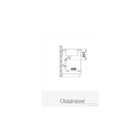 BLANCO ETAGON 500-F gránit mosogató (szintbe épitésű verzió) antracit 526343