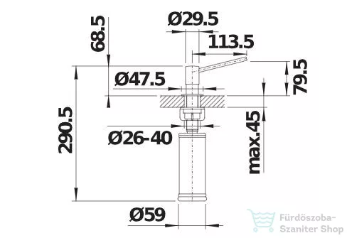 Blanco TORRE mosogatószer adagoló, PVD steel 526430