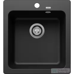   Blanco NAYA 45 46,5x51 cm-es SILGRANIT® mosogató medence, fekete 526572