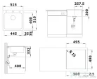 Blanco NAYA 5 51,5x51 cm-es SILGRANIT® mosogató medence, kávé 526585