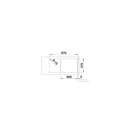 BLANCO LANTOS II 6 S-IF fényezett rozsdamentes acél mosogató medence forgatható, lefolyó-távműködtető nélkül 526626