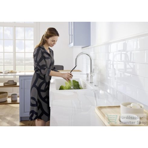 BLANCO Carena-S Vario Silgránit-look kihúzható fejes mosogató csaptelep, törtfehér/króm 526931