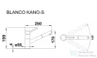 Blanco KANO-S SILGRANIT-LOOK mosogató csaptelep, kihúzható zuhanyfejjel, vulkánszürke 526952