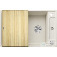   Blanco AXIA III 45S SILGRANIT® mosogatótál fa vágódeszkával, Infino lefolyó-távműködtetővel törtfehér (527036)