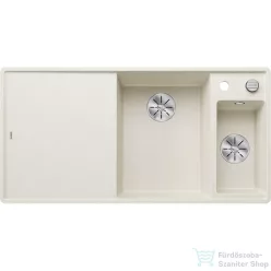   Blanco AXIA III 6 S-F SILGRANIT® mosogató medence munkalapszintű beépítéshez, távműködtetővel, fa vágódeszkával, jobbos főmedencével, törtfehér 527050