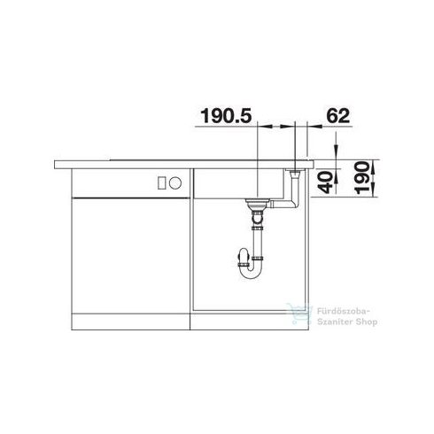 BLANCO AXIA III XL 6 S gránit mosogató törtfehér üveg vágólappal távműködtetővel  527051