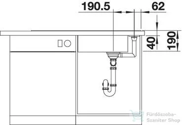 Blanco AXIA III XL 6 S SILGRANIT® mosogató medence, távműködtetővel, üveg vágólappal, törtfehér 527051