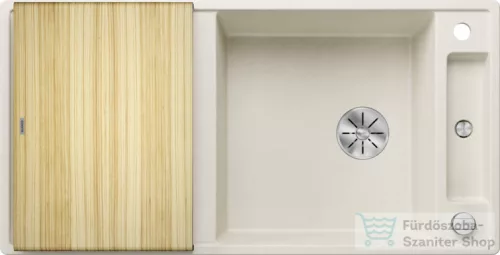 Blanco AXIA III XL 6 S SILGRANIT® mosogató medence, távműködtetővel, fa vágódeszkával, törtfehér 527052