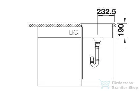 Blanco DALAGO 45 SILGRANIT® mosogató medence, távműködtetővel, törtfehér 527059