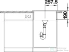 Blanco DALAGO 5-F SILGRANIT® mosogató medence munkalapszitű beépítéshez, távműködtetővel, törtfehér 527062