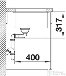 Blanco ETAGON 700-U SILGRANIT® mosogató medence alulról való beépítéshez, törtfehér 527078