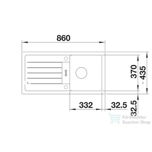 BLANCO FAVUM 45 S törtfehér silgranit forgatható mosogató medence 527083
